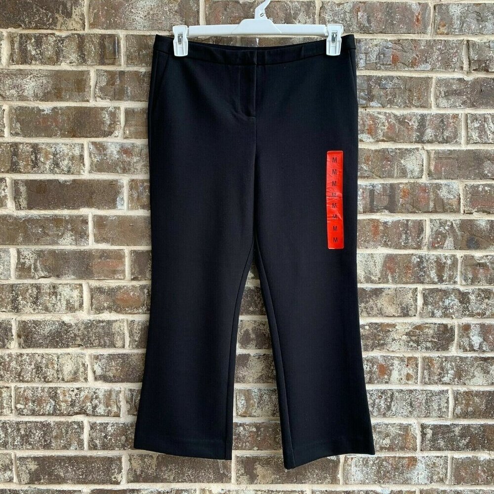 NEW Max & Mia Ladies' Cropped Dress Ponte Pants Black Size M